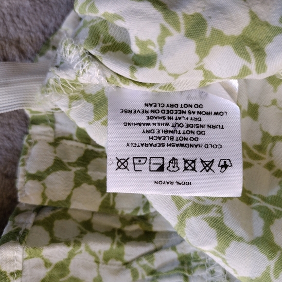 FAITHEULL THE BRAND Lou Lou Mini Dress Green Floral Flirty Button Up Smocked 4 - Picture 10 of 12